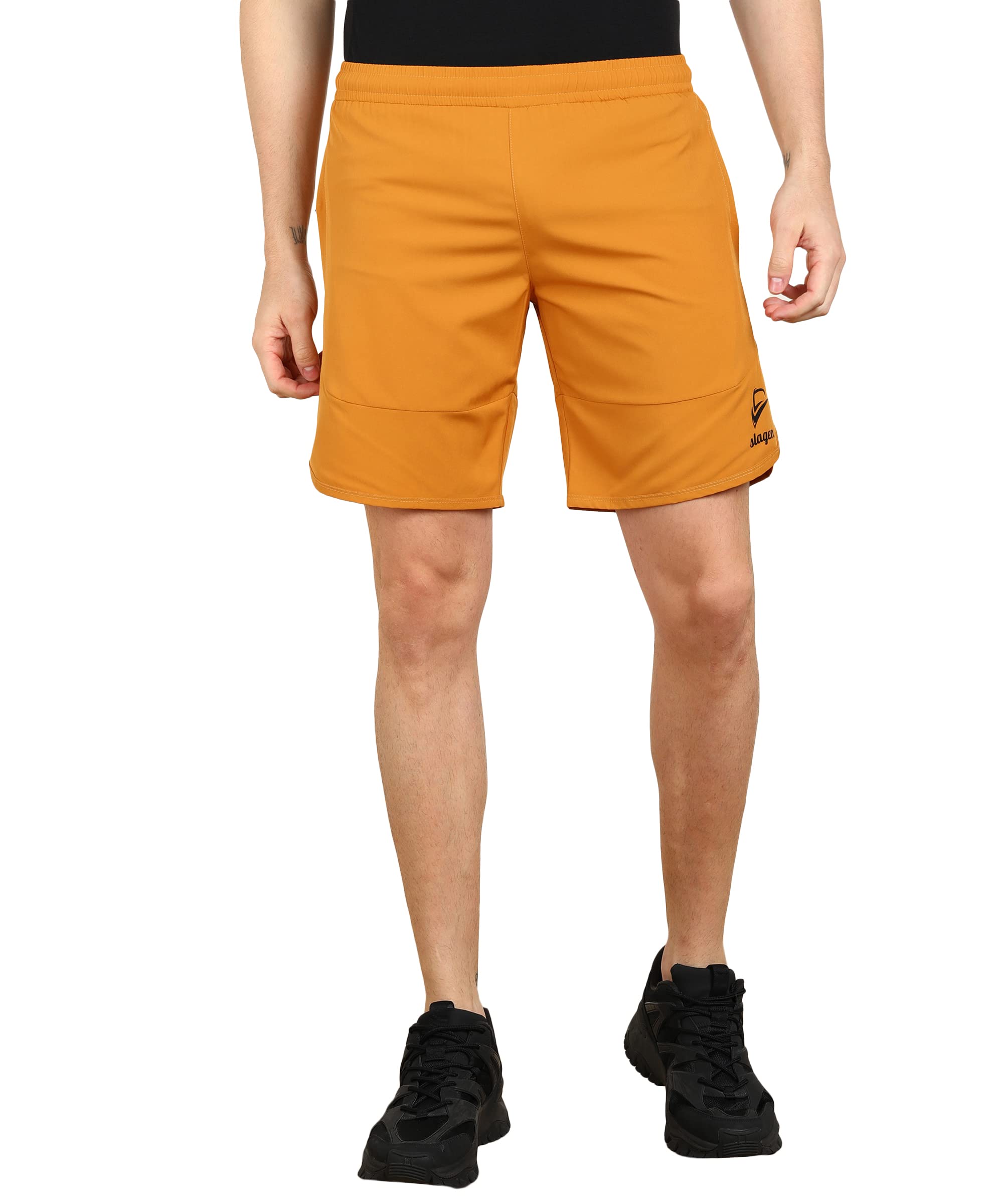 slagen Cotton Shorts for Men Summer Active Wear | Work, Casual, Home, Sports Wear | Dry fit Stretchable | Waist Elastic Gym Fitness | Solid Nikkar-picture-12