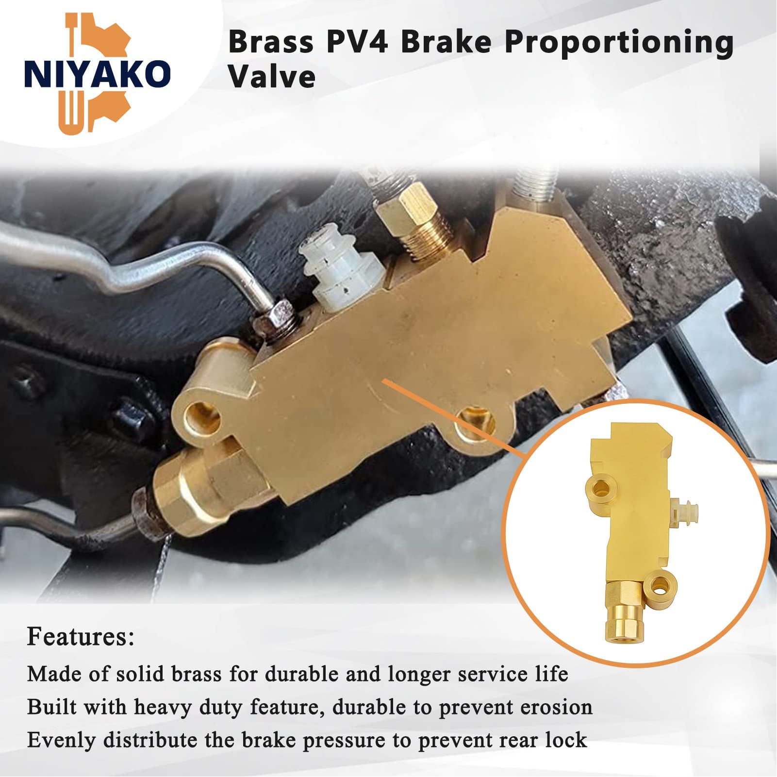Snapklik.com : PV4 Brass Brake Combination Proportioning Valve ...