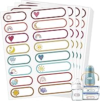 WSICSE 480 Pack Waterproof Baby Bottle Labels for Daycare - Self-Laminating Name Stickers, 2 Sizes, BPA-Free for Bottles & Sippy Cups