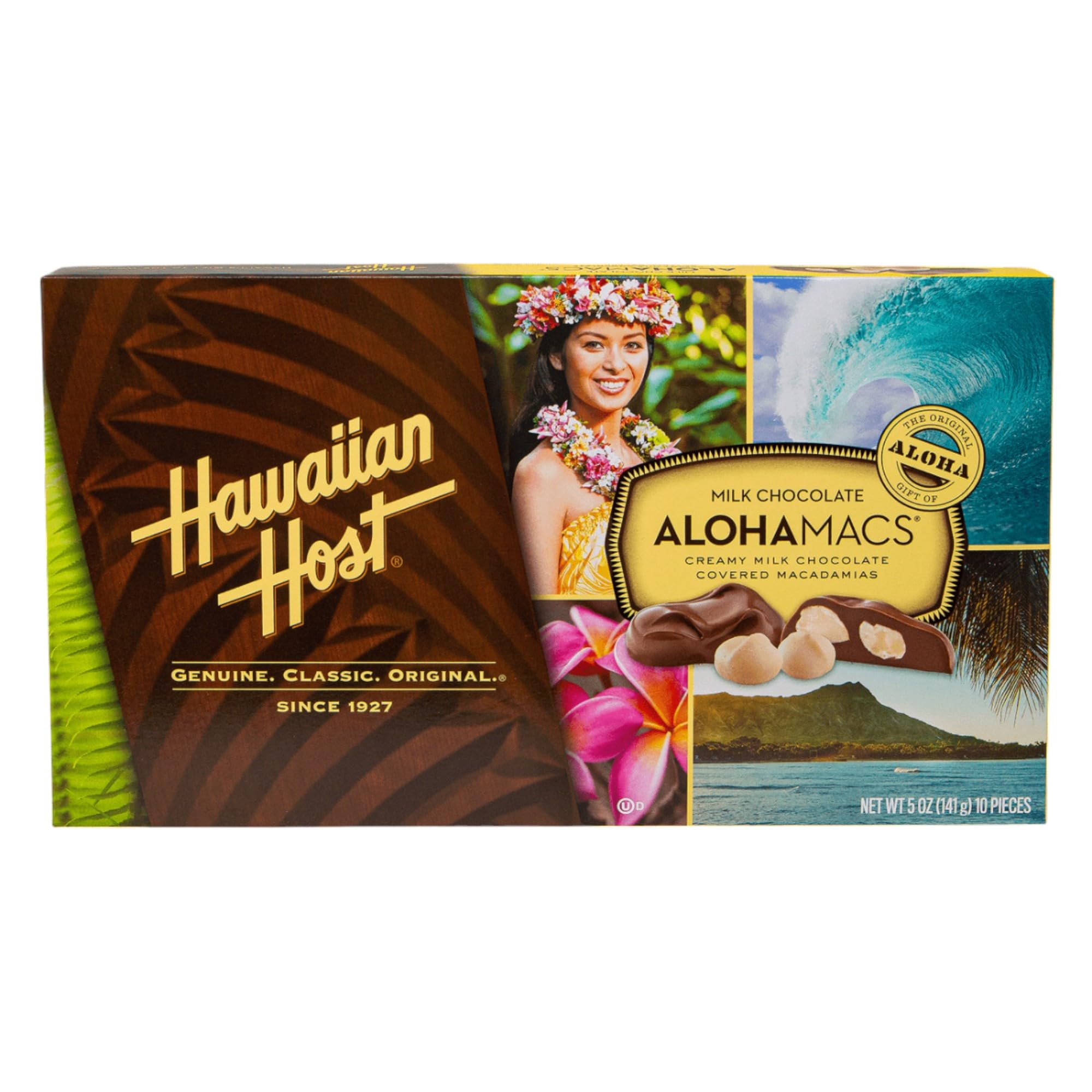 Hawaiian Host Aloha Macs Milk Chocolate Macadamia Nuts (6 ounce box, 12 pieces) (1 Box)