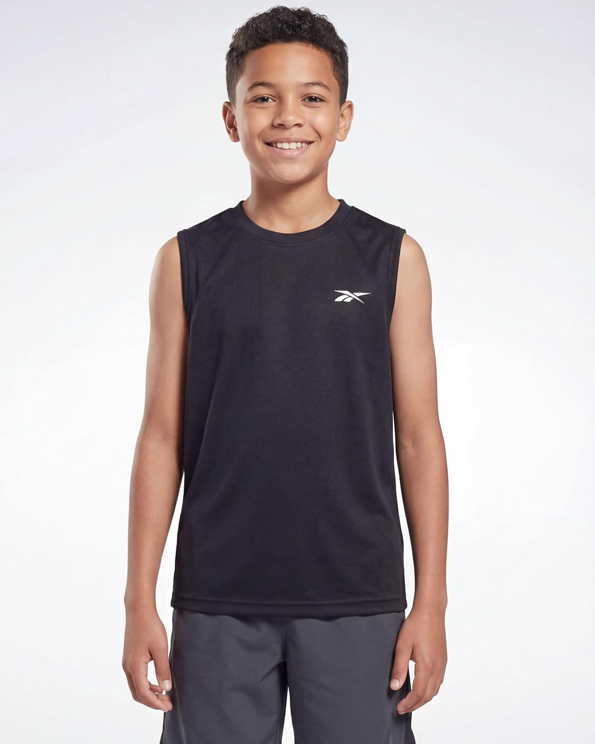 Reebok 4 Pack: Boys' Dry Fit Active Tank Tops Athletic Sleeveless Muscle Gym Workout Shirts for Kids Teens Youth Size 6 to 18