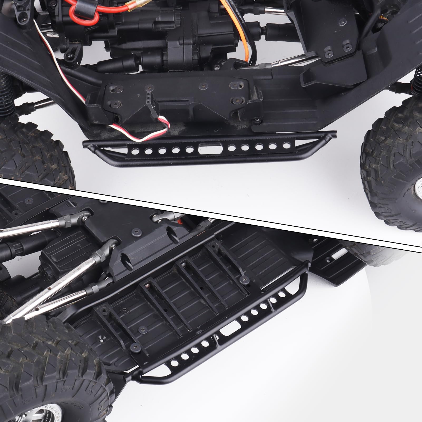 RC Crawler Rock Sliders Metal Side Step Running Boards Płyta nożna do Axial SCX10 III akcesoria do korpusu