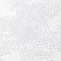 Vista 39 de Gxueshan 1000 cuentas acrílicas blancas de poni de 0.236 x 0.315 pulgadas a granel para pulseras de amistad, collares, joyería, aretes, trenzado