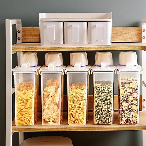 Miniatura 7 de Fabater Recipiente hermético de almacenamiento de arroz, contenedor de harina de cereales secos de 3 a 5 libras, dispensador de alimentos para