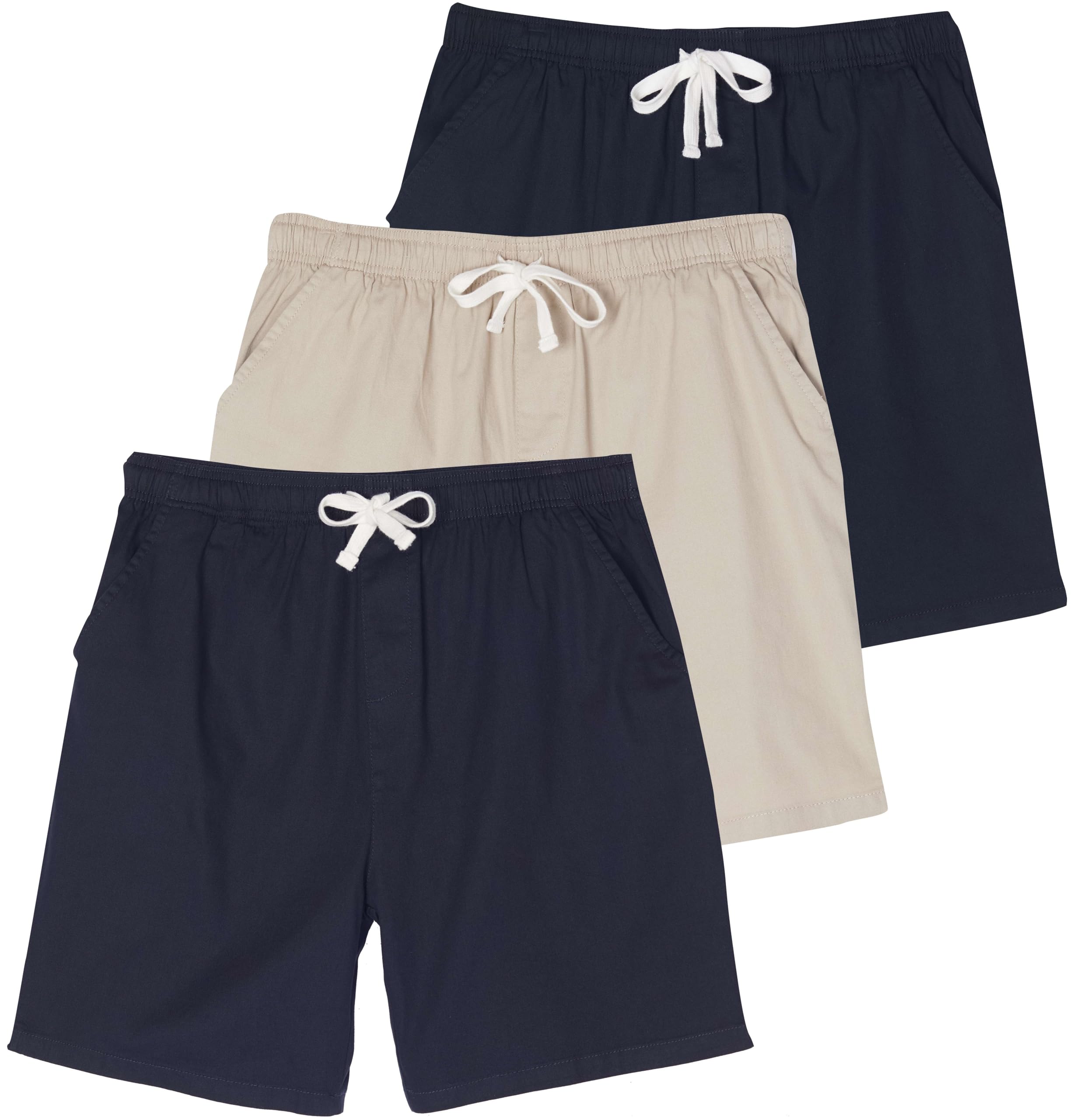 Real Essentials 3 Pack Chino Shorts
