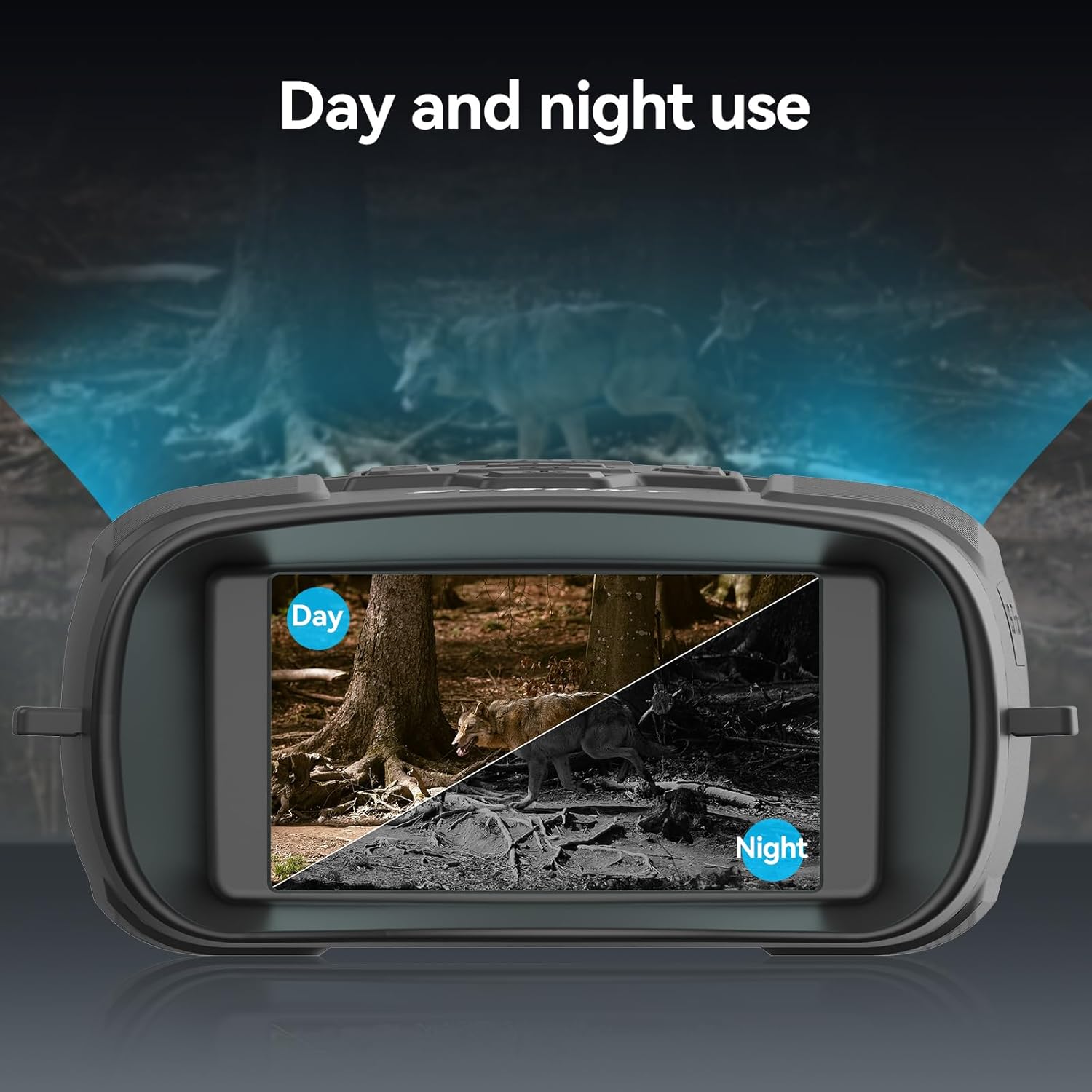 Comparison of day and night vision modes on SVBONY SA206 Night Vision Binoculars