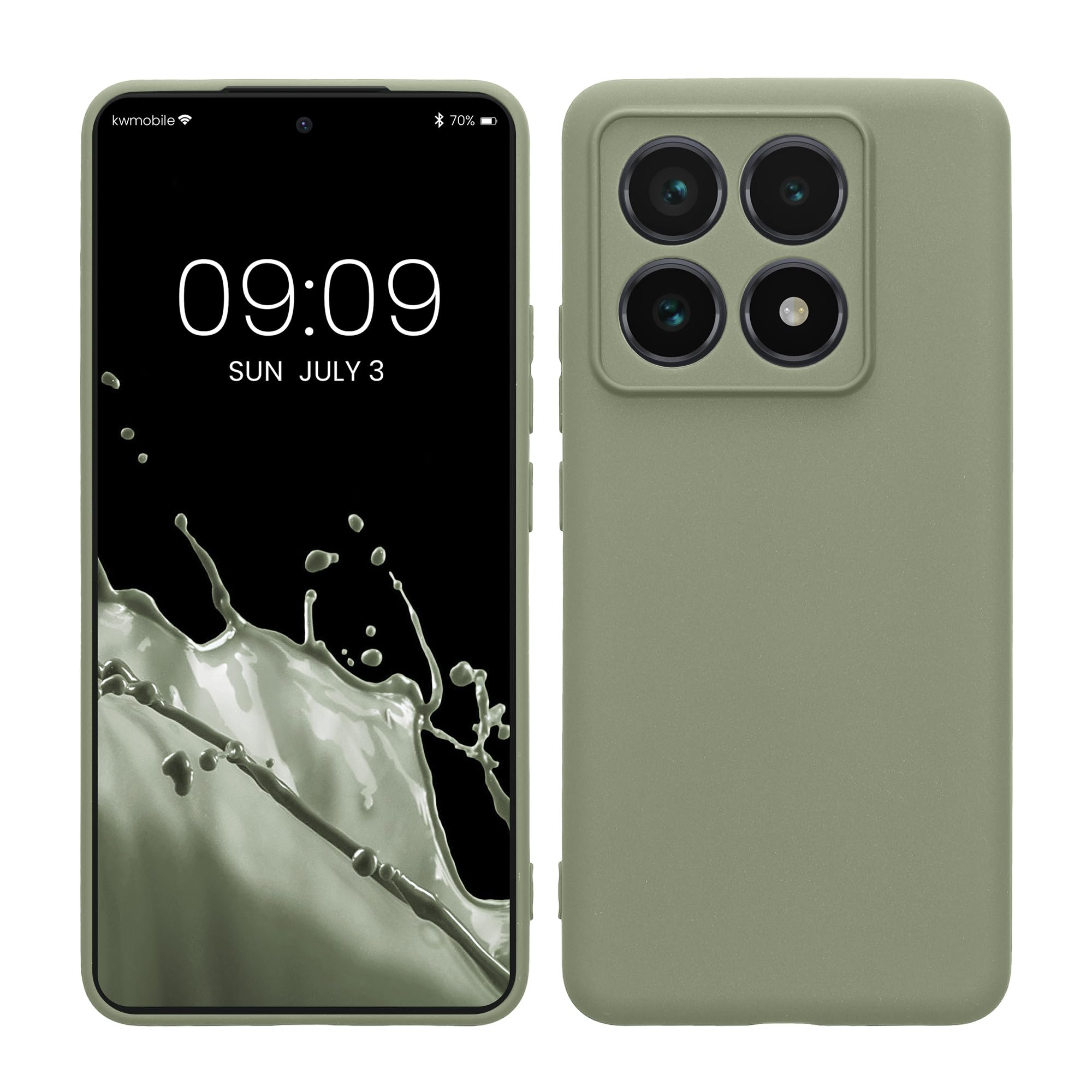 kwmobile Carcasa Compatible con Xiaomi Redmi Note 14 Pro 5G / Poco X7 Funda - Funda Ultrafina de TPU con Bordes elevados - Lavanda Metalizado — view 236