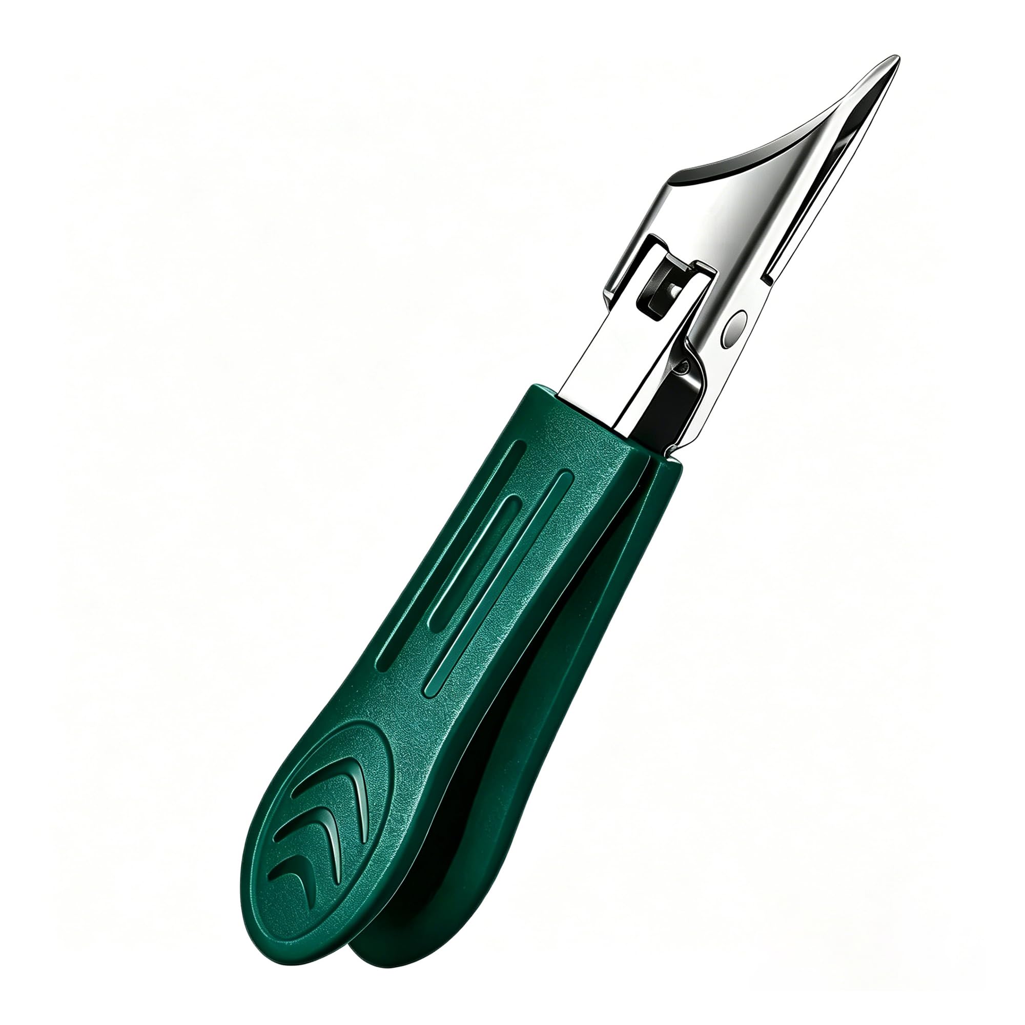Diagonal Nail Clipper, Wide Jaw Opening Anti-Splash Slanted Nail Clipper, Long Handle Sharp Nail Clippers, Ingrown toenail Clippers for Women or Men (Green)-picture-49