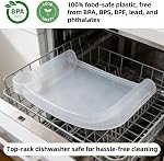 Plateau de repas pour bébé en plastique transparent compatible avec chaise de table rapide Ingle-sina pour la maison & Utilisation du restaurant, plateau d'alimentation portatif à clips pour les chaises hautes à crochet, lave-vaisselle sans danger & BPA Gratuit