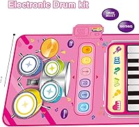 Vista 5 de Juguetes para niñas de 1 año Regalos, tapete de piano 2 en 1, juguetes Montessori para niñas de 1 a 2 años, juguete musical educativo Regalos