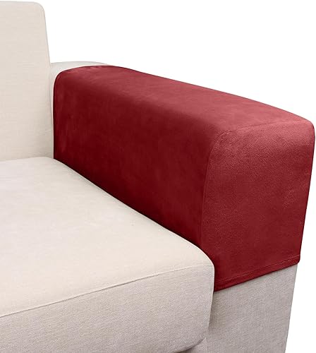 Miniatura 69 de Funda para sofá, funda de cojín de terciopelo elástico de 2 piezas, funda elástica lavable para asiento o respaldo, fundas de asiento de sofá para