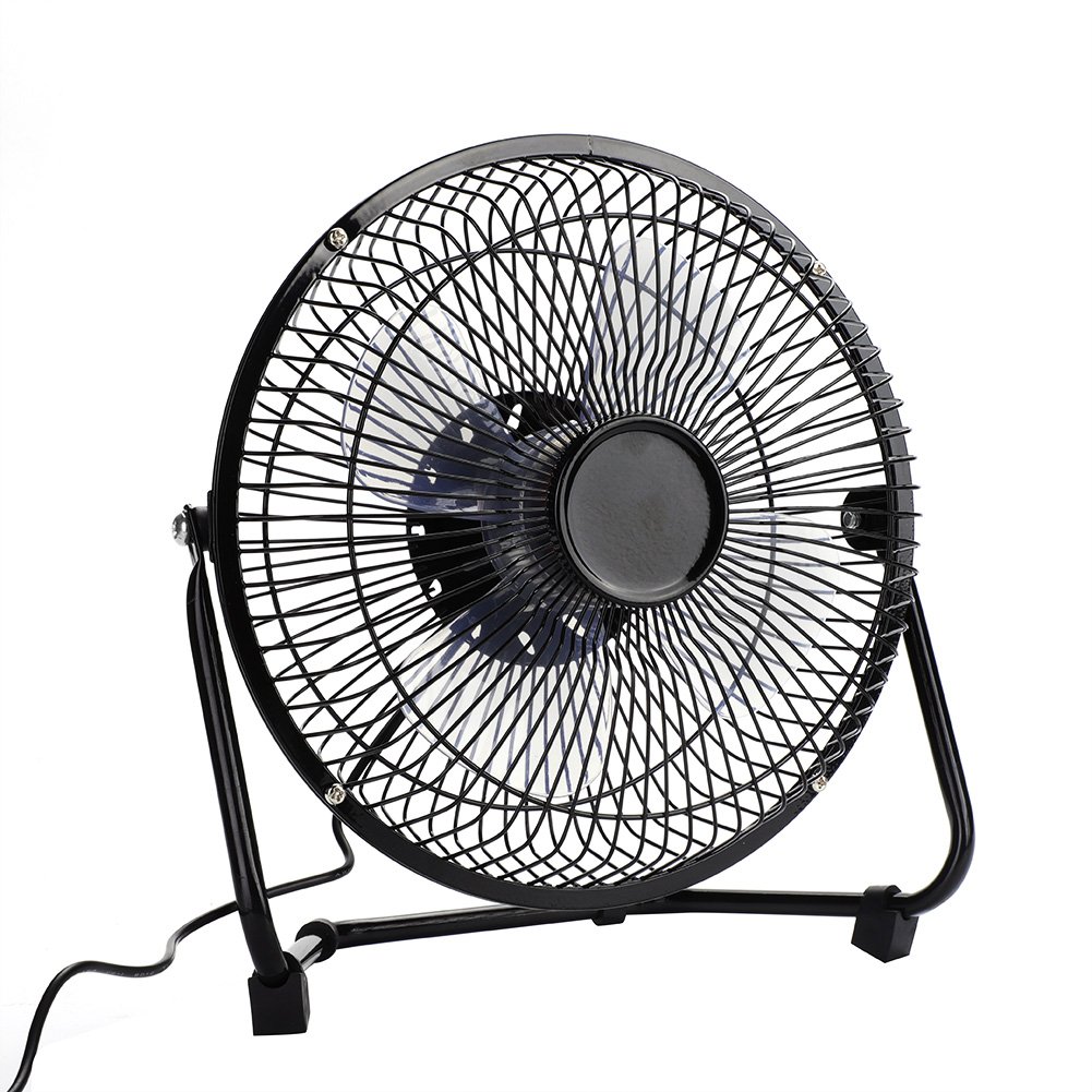 Tbest large solar fan, Mini Ventilateur USB Portable Panneau Solaire Ventilateur Électrique 5.2W 6V replacement pour Cam Bureau À La Maison En Plein Air Voyager Pêche 8 Pouce