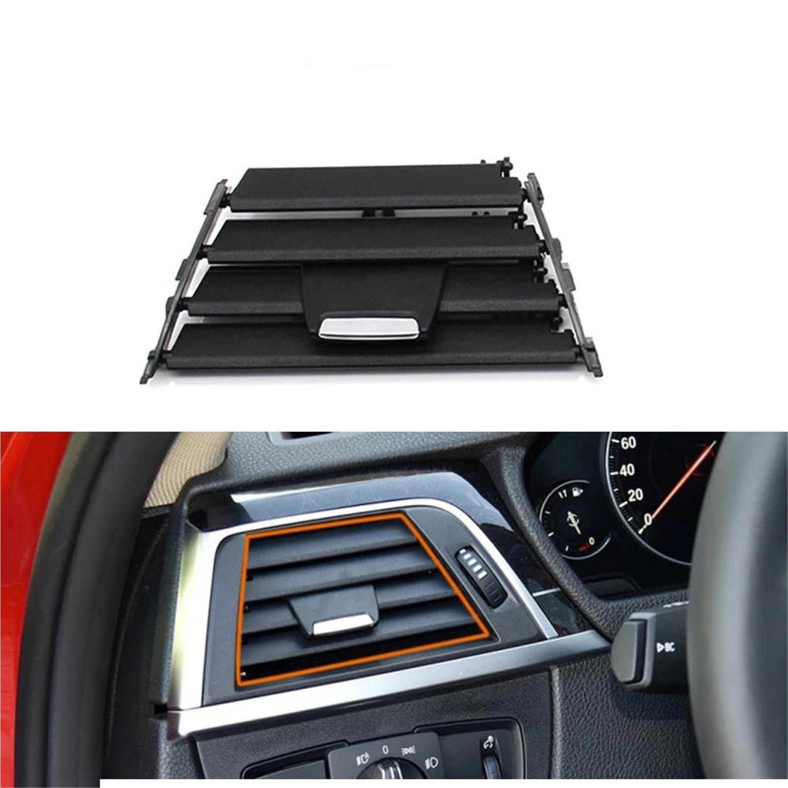 Piwine Left Car Interior Air Vent Dashboard Central Right Rear Air Conditioner Ac Vent For 3 4 Series F30 F34 F32 F33 F36 F80 F82(Left)