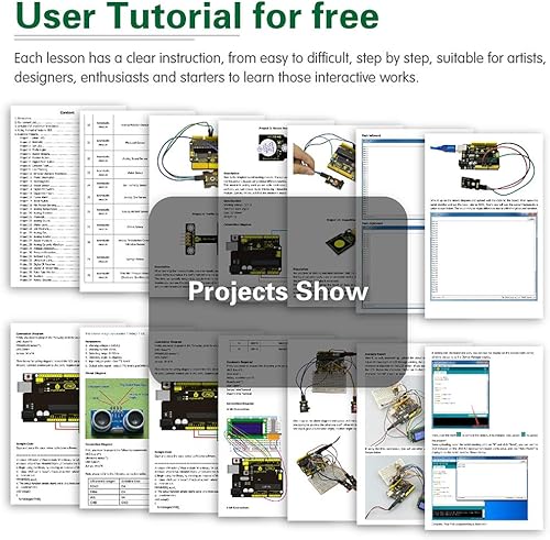 Miniatura 5 de KEYESTUDIO Kit de inicio de 48 módulos de sensores para Arduino con LCD, relé de 5 V, sonido, módulos LED, servomotor, movimiento, sensor de