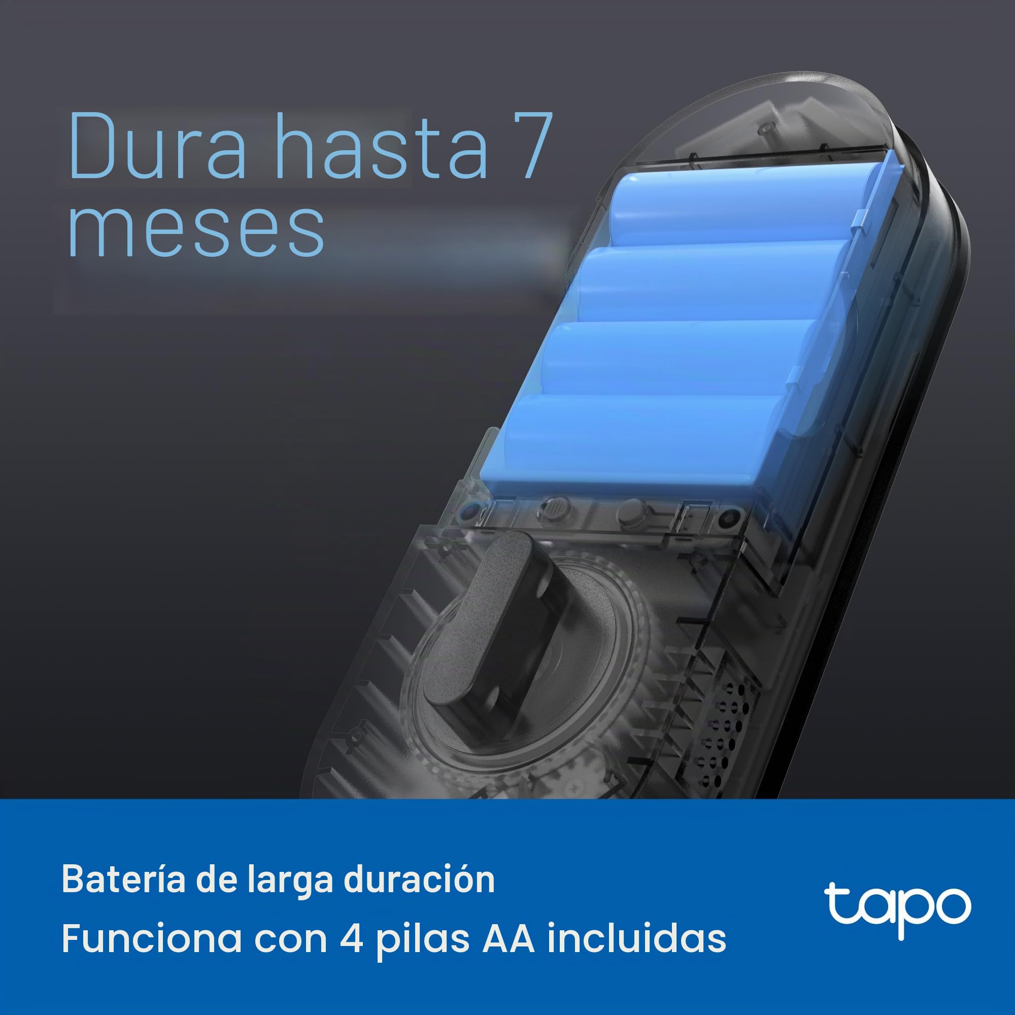 Tapo - Cerradura inteligente de puerta con cerrojo Wi-Fi – Botones táctiles sin llave, acceso personalizado con monitoreo en la aplicación, bloqueo automático, resistente a la intemperie IP54, grado