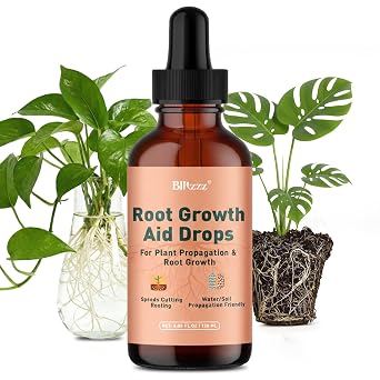 Root Drops - Liquid Rooting Hormone for Cuttings- Fast Growth Propagation Drops | Less Shock in Water/Soil/LECA/Moss | Fits Pothos, Monstera, Philodendron & All Houseplants 4 oz 1