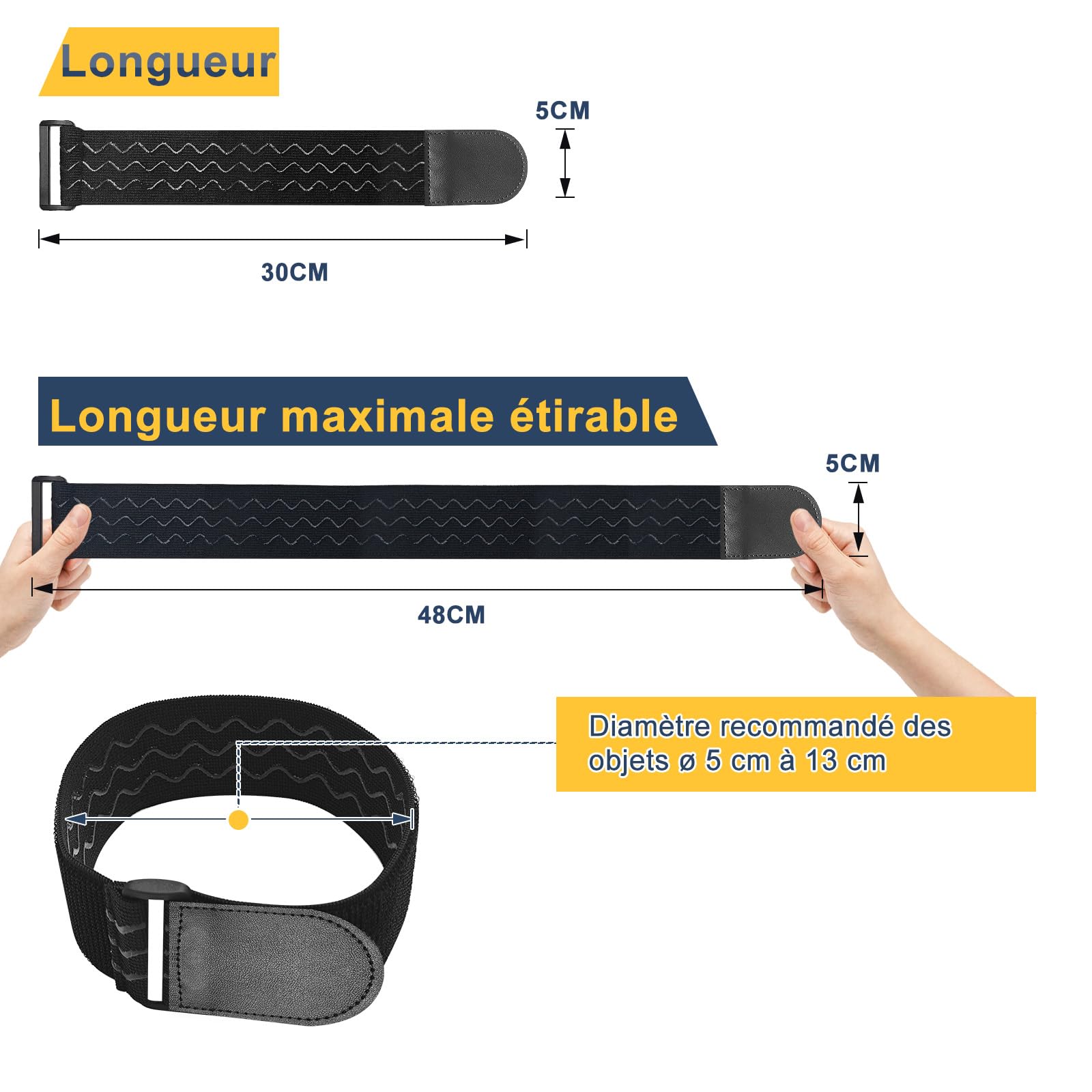 Sangle Elastique Avec Des Bandes Anti-Dérapantes,2 Paires De Clips De Vélo Hautement Elastiques Pour Pantalon De Cyclisme,Bottes,C