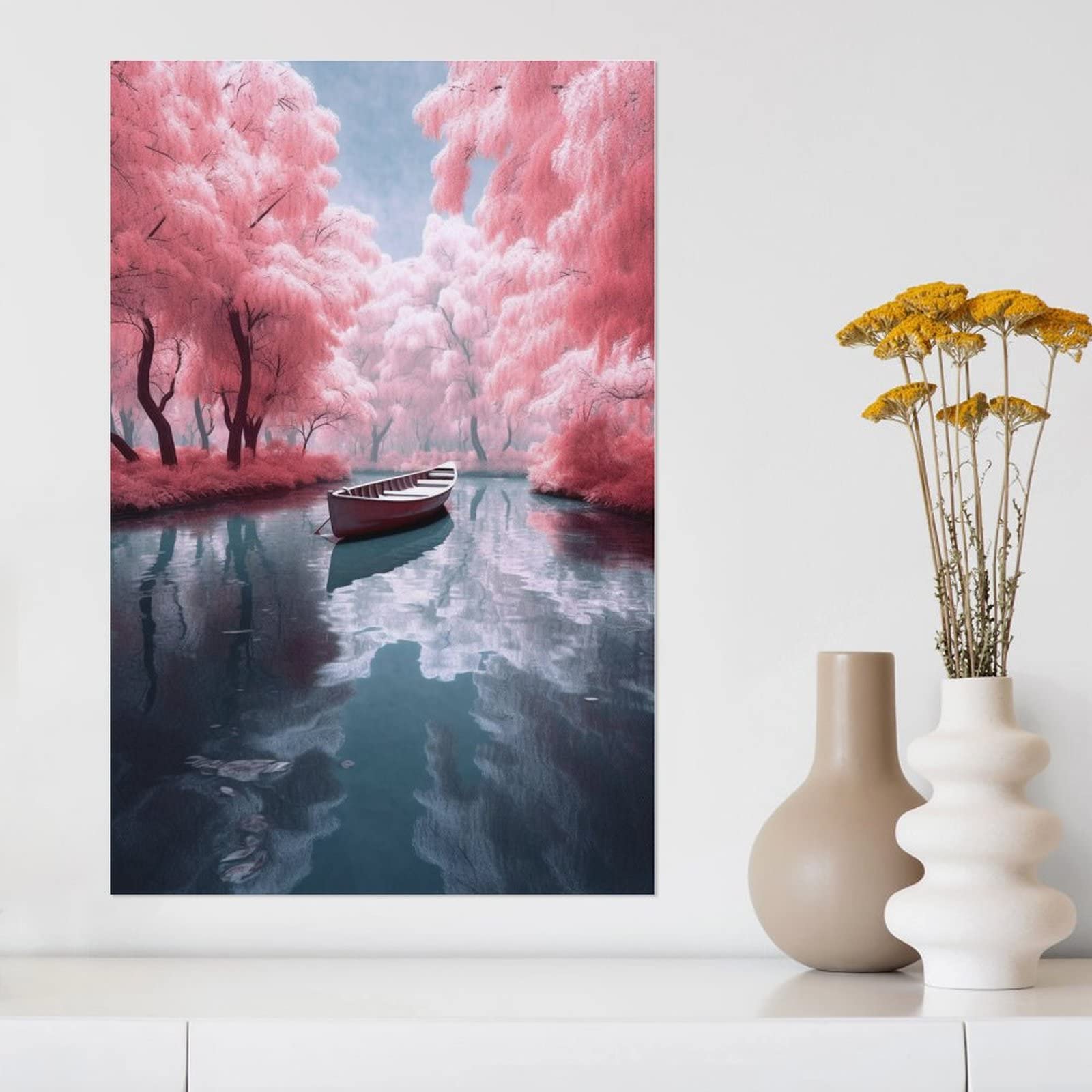 油絵 油彩 油彩画 絵画 絵 アートパネル【森の湖】 油絵 絵画 【森の湖 】【A3】 - HR | minne byGMOペパボ 国内