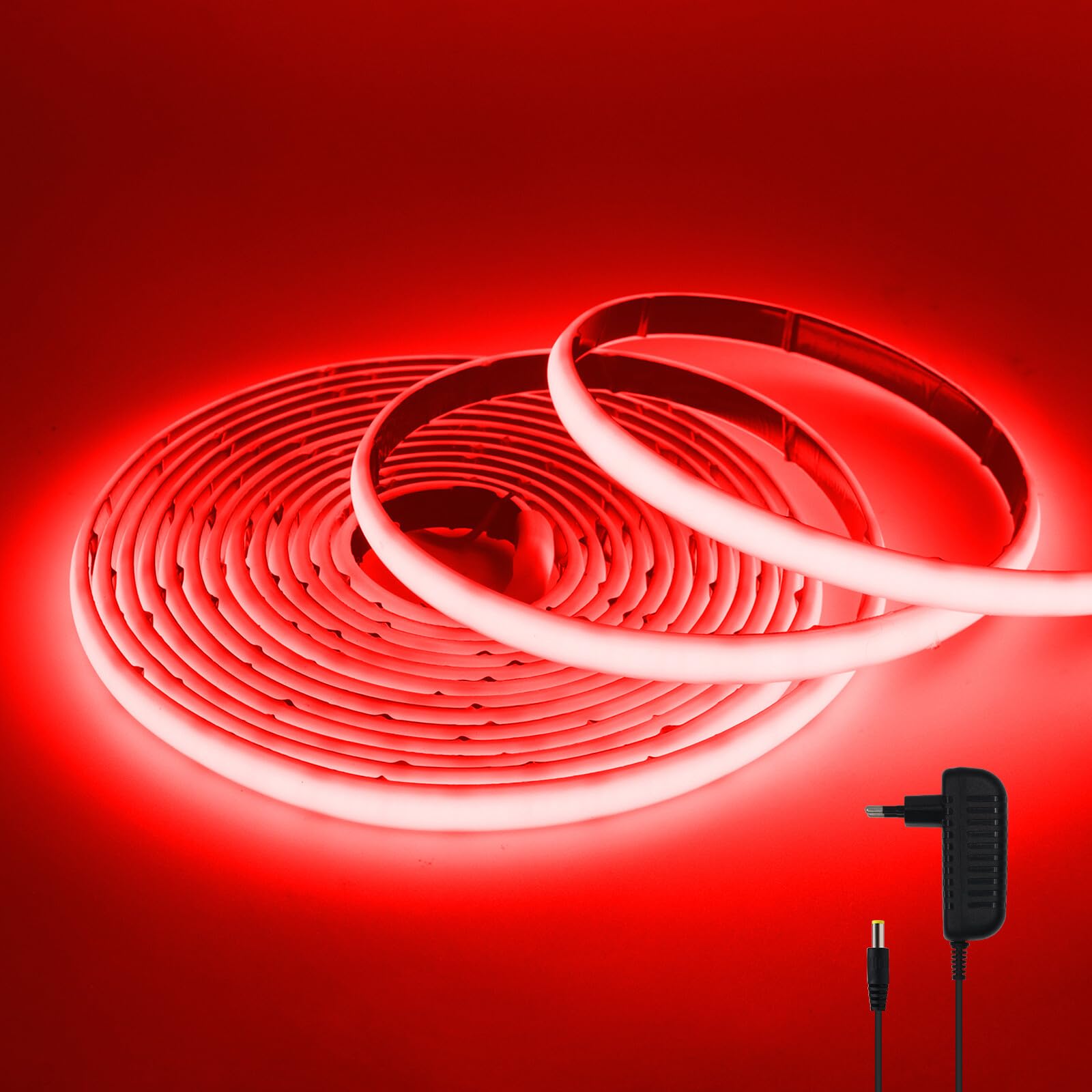 HEGEHE - 12V COB LED strisce al neon [10M, blu], IP68