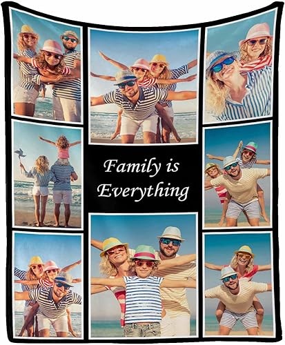 MyPupSocks Manta personalizada para papá y mamá, manta de regalo personalizada con fotos, regalos para Navidad, San Valentín, Día del Padre (7