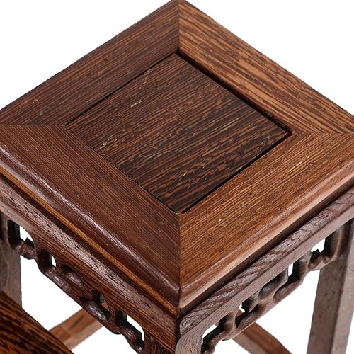 Miniatura 9 de Angoily Soporte de exhibición vintage de madera para manualidades, base de exhibición de figurilla, base de madera de mesa, jarrón, base de florero,