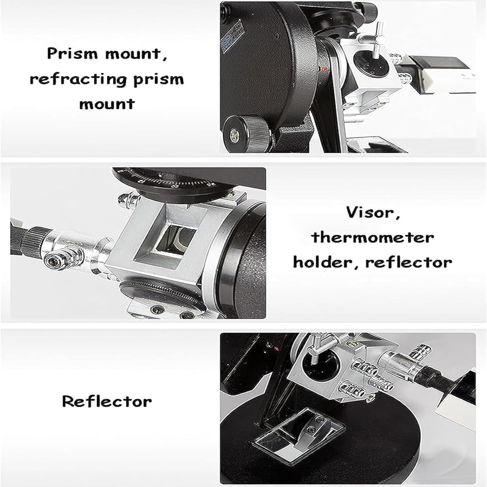 Réfractomètre numérique, design binoculaire portable, plage de mesure 1,3000-1,7000nD, 0-95% Brix, idéal pour le pétrole et les applications pédagogiques