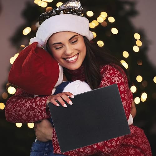 Miniatura 6 de Giftgarden Paquete de 4 cajas de regalo negras de 11 x 8 x 3.5 pulgadas con tapas magnéticas, caja de regalo plegable grande para regalos, día de la