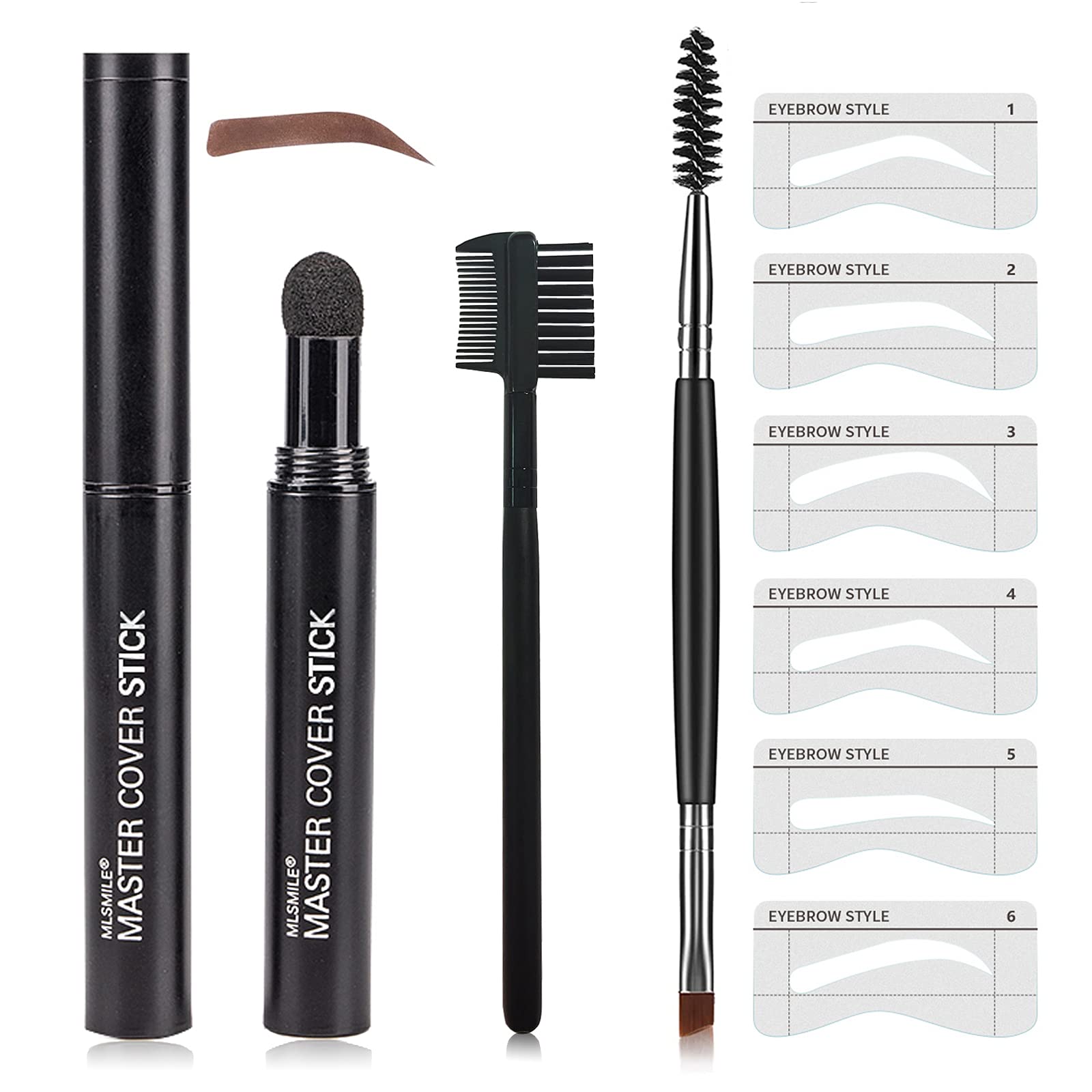 Eyebrow Stamp and Stencil Kit 13 in 1 Eyebrow Stamp Shaping Kit