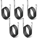 DROK 10K Temperature Sensor Probe, 5pcs 1 Meter Waterproof Temp Sensor Probe, Stainless Steel 3950 NTC Temp Sensor Probe, Digital Temperature Transmitter Extension Cable