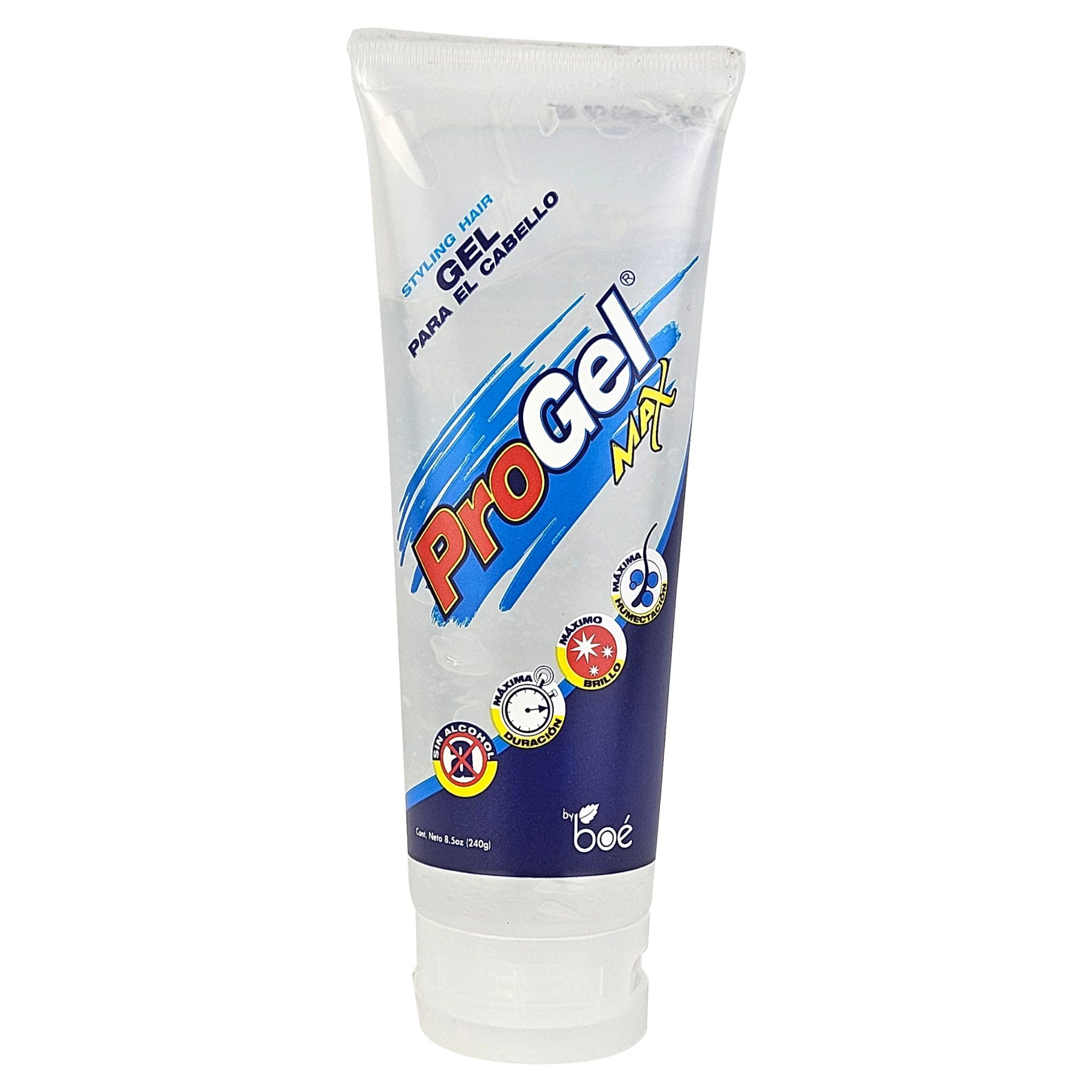 BOÉ COSMETICS ProGel Max Styling Gel, Alcohol-Free, Maximum Hold, Shine & Hydration - No Flakes, Wet Look, Strong Hold Hair with Hydrolyzed Proteins 8.5 oz