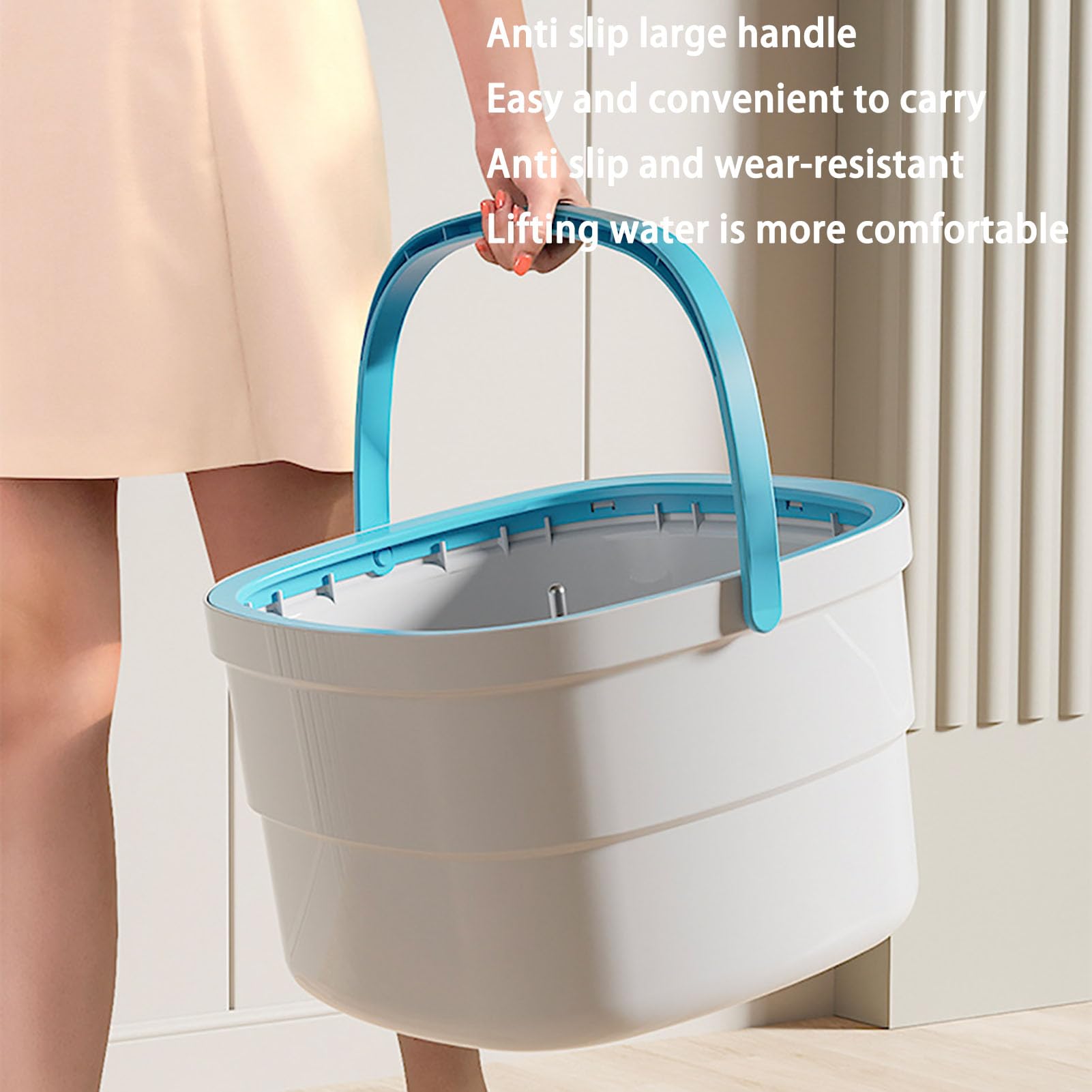 Recambio Fregona con Cubo Escurridor, Fregona Autoescurrible con Función de Separación de Agua Sucia, Fregona Microfibra Rotación con Mango Retráctil, para Limpiar Paredes de Suelo,Six Cloths