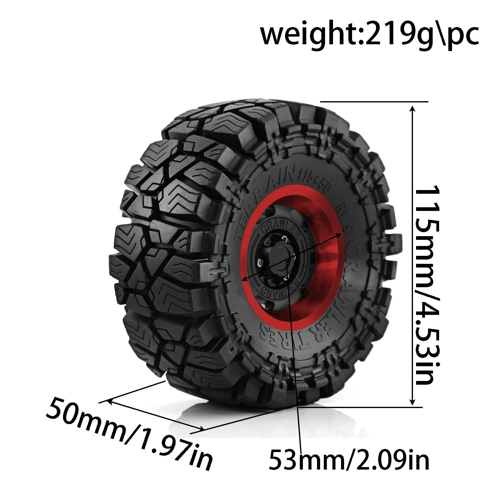 1,9'' Beadlock Felgenreifen Für Axial Für Wraith Für SCX10 1/10