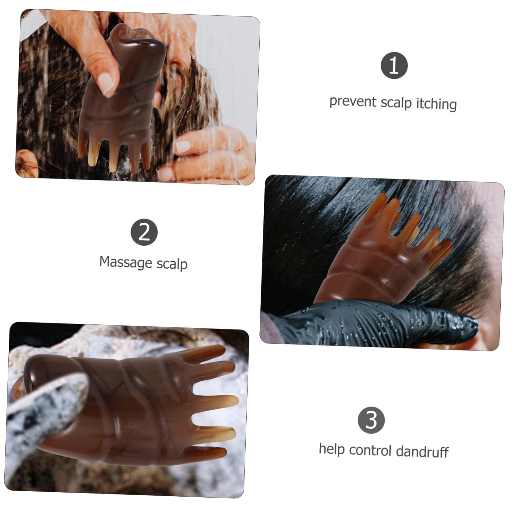 GLEAVI 2 Stücke Kopfhaut Shampoo Pinsel Massage Kamm Kopfhaut Pflege Haar Shampoo Pinsel Kopfhaut Wäscher Pinsel