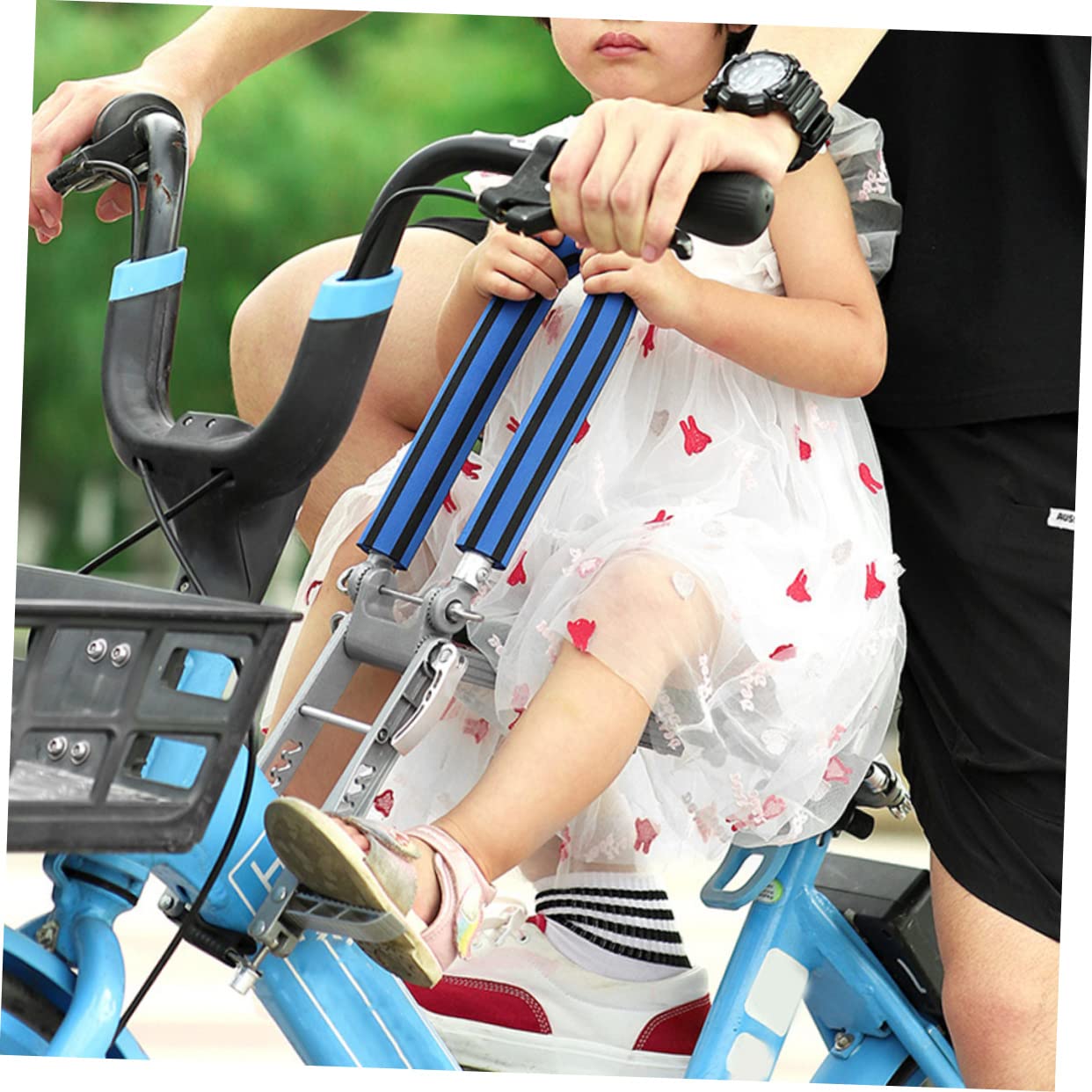 YARNOW Asiento Delantero Desmontable para Bicicleta, Pedales y Montaje Frontal, para Niños, Adecuado para Viajes en Familia