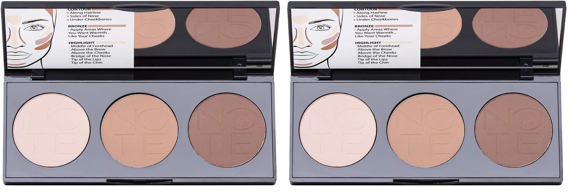 Note Cosmetics Perfecting Pudramsı Kontür Paleti 02 Medium To Dark (2 paketi)