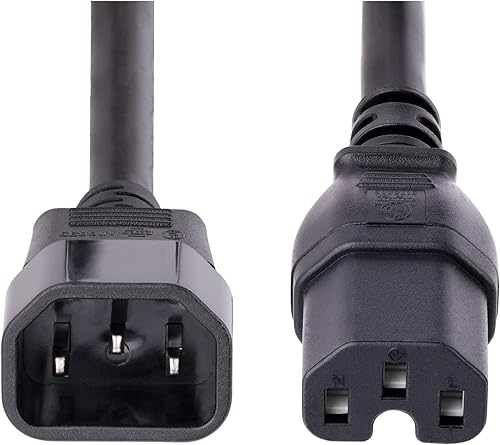 Miniatura 4 de StarTech.com Cable de extensión resistente de 10 pies (9.8 ft), cable de extensión C14 a C15, 15A 125V, 14AWG, cable de extensión de alimentación de