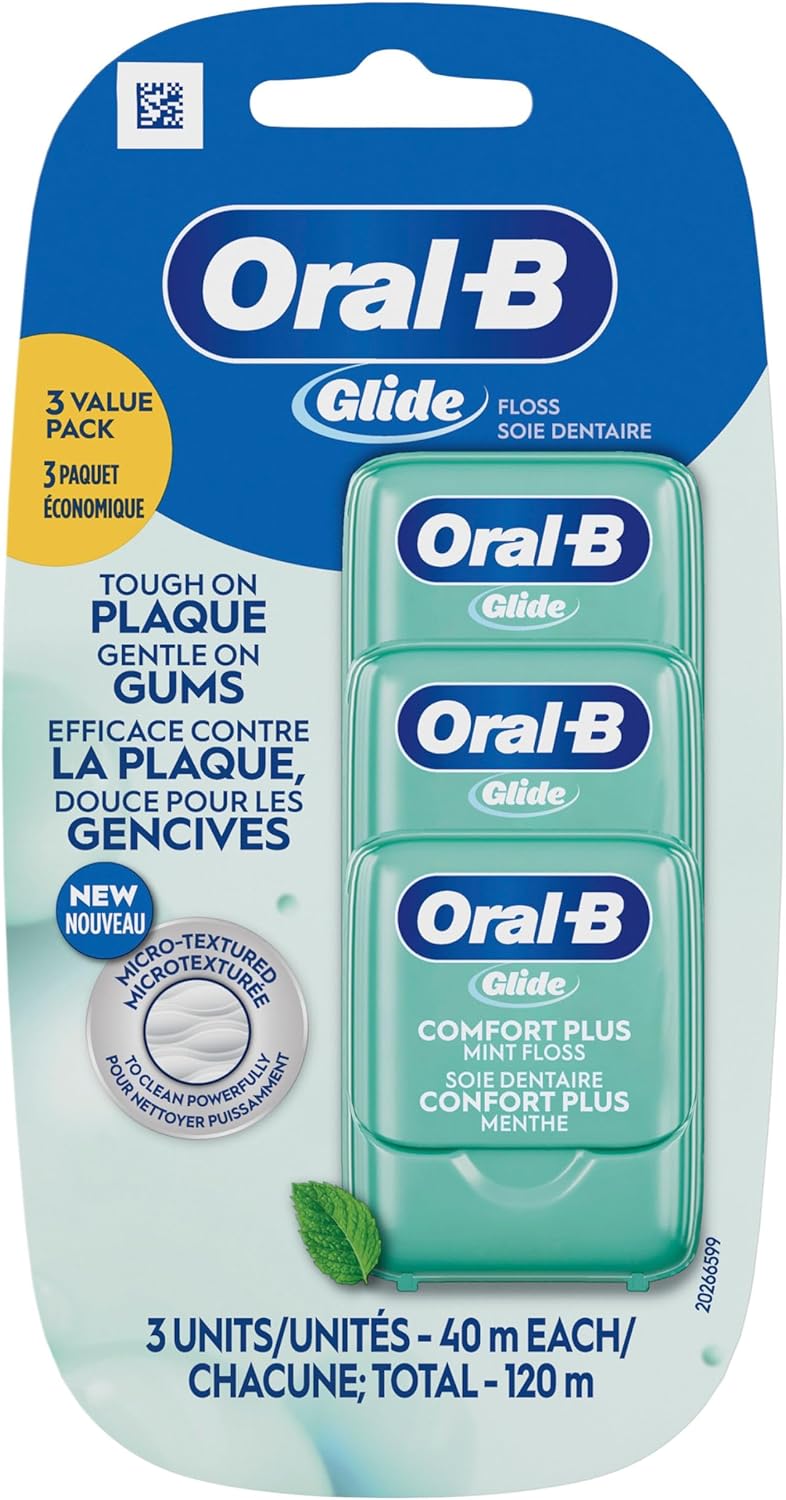Oral-B Glide Pro-Health Comfort Plus Dental Floss, Value 3 Pack (40m Each)