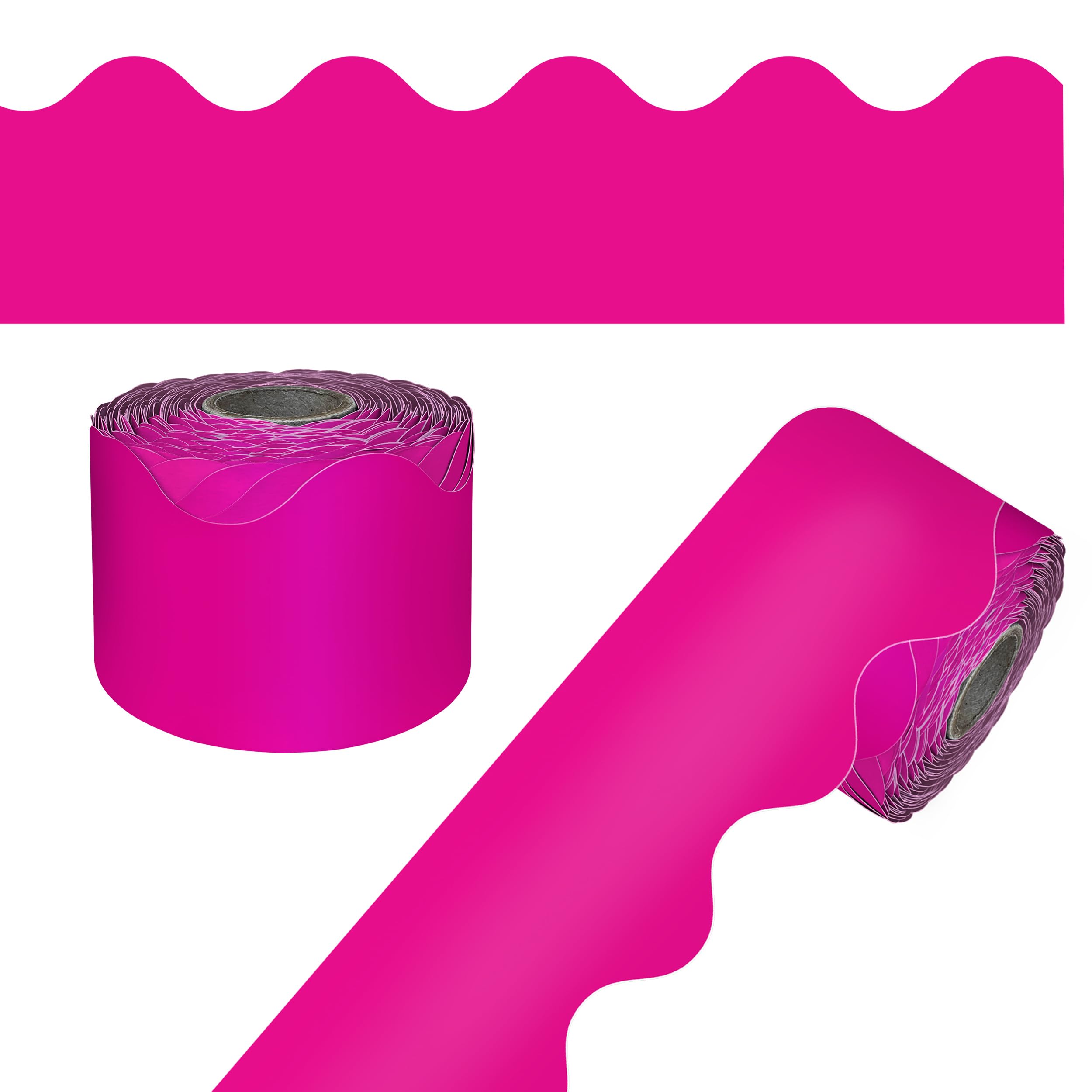 Carson Dellosa Pink Bulletin Board Border Roll for Classroom Decor, 65Ft