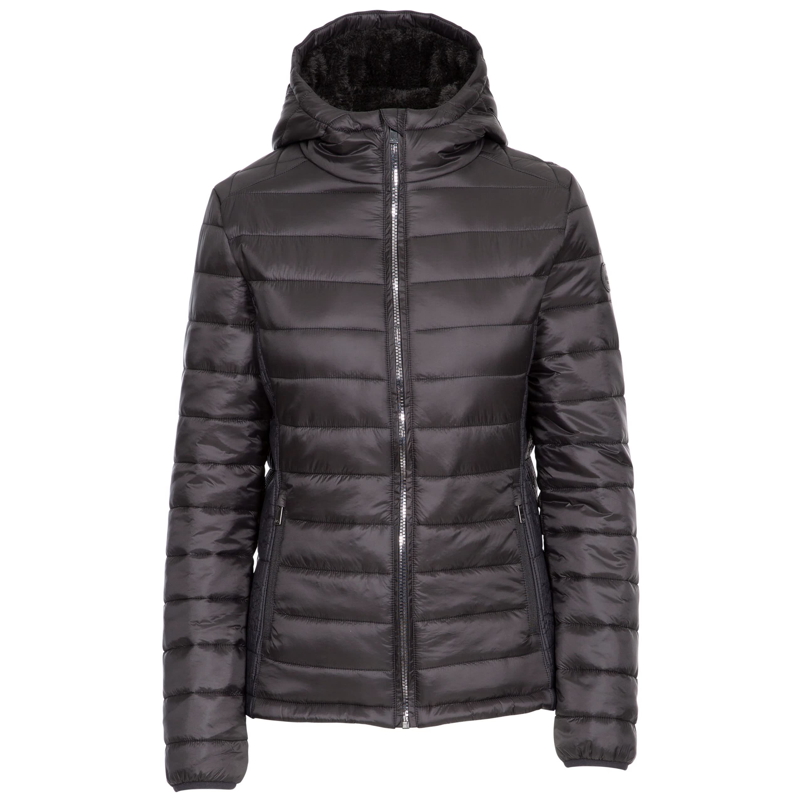 Trespass Women's Black Padded Jacket Hooded Casual Valerie