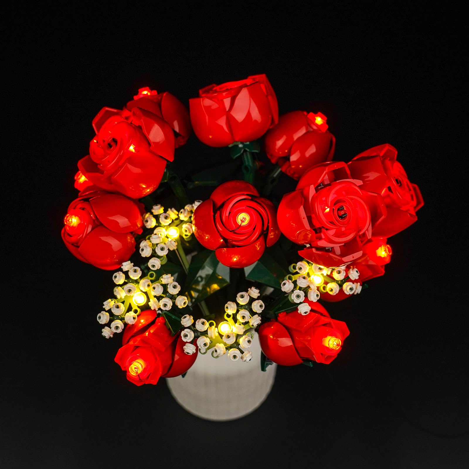 BrickBling 10328 LED Rose Bouquet Lights Set Decorative Lighting for Artificial Flowers and Valentine's Day