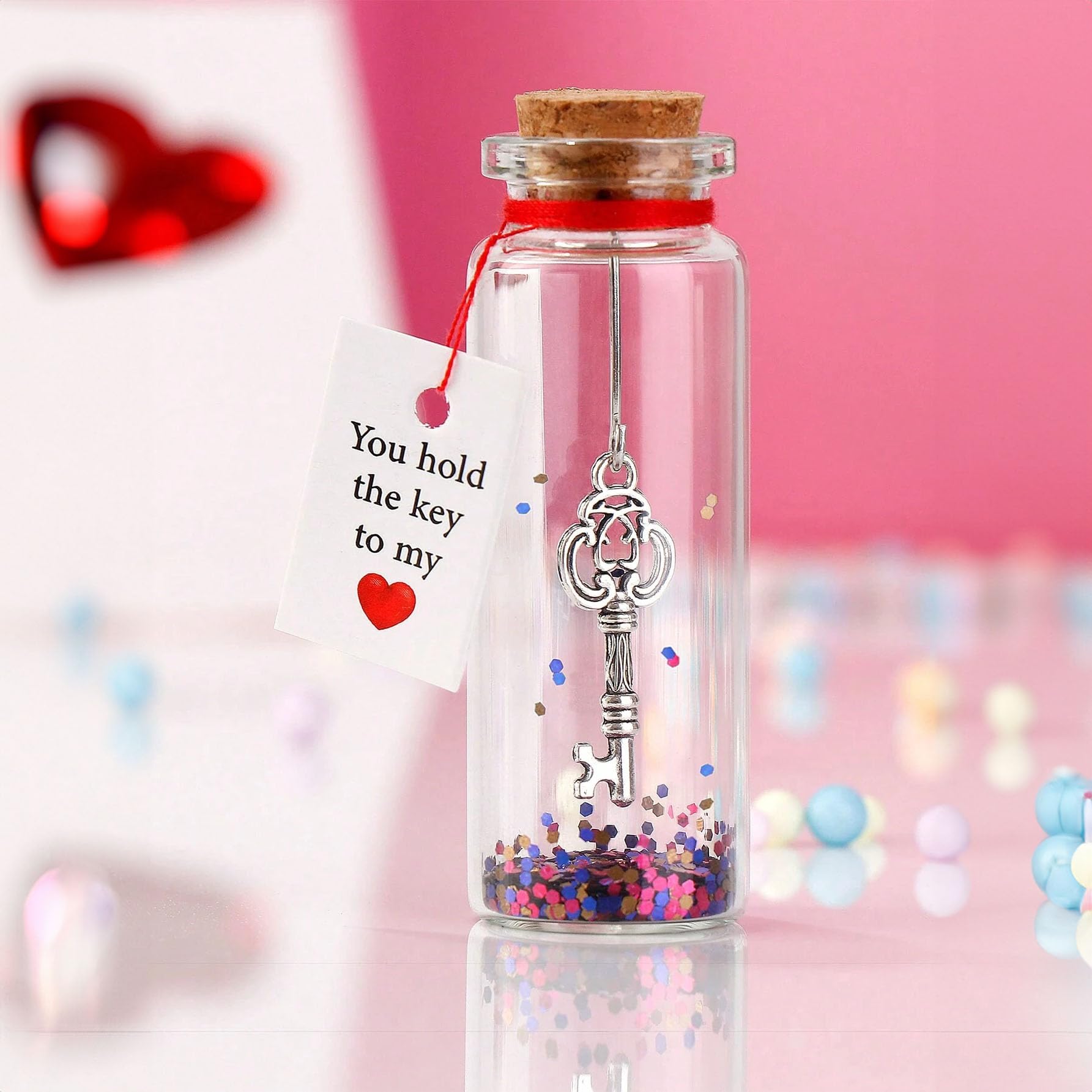 Valentine’s Day Present for Her & Him, Anniversary Romantic Gift for Boyfriend Girlfriend, I Love You Gifts for Wife Husband, Handmade Romantic Gifts for Couples, You Hold the Key to My Heart
