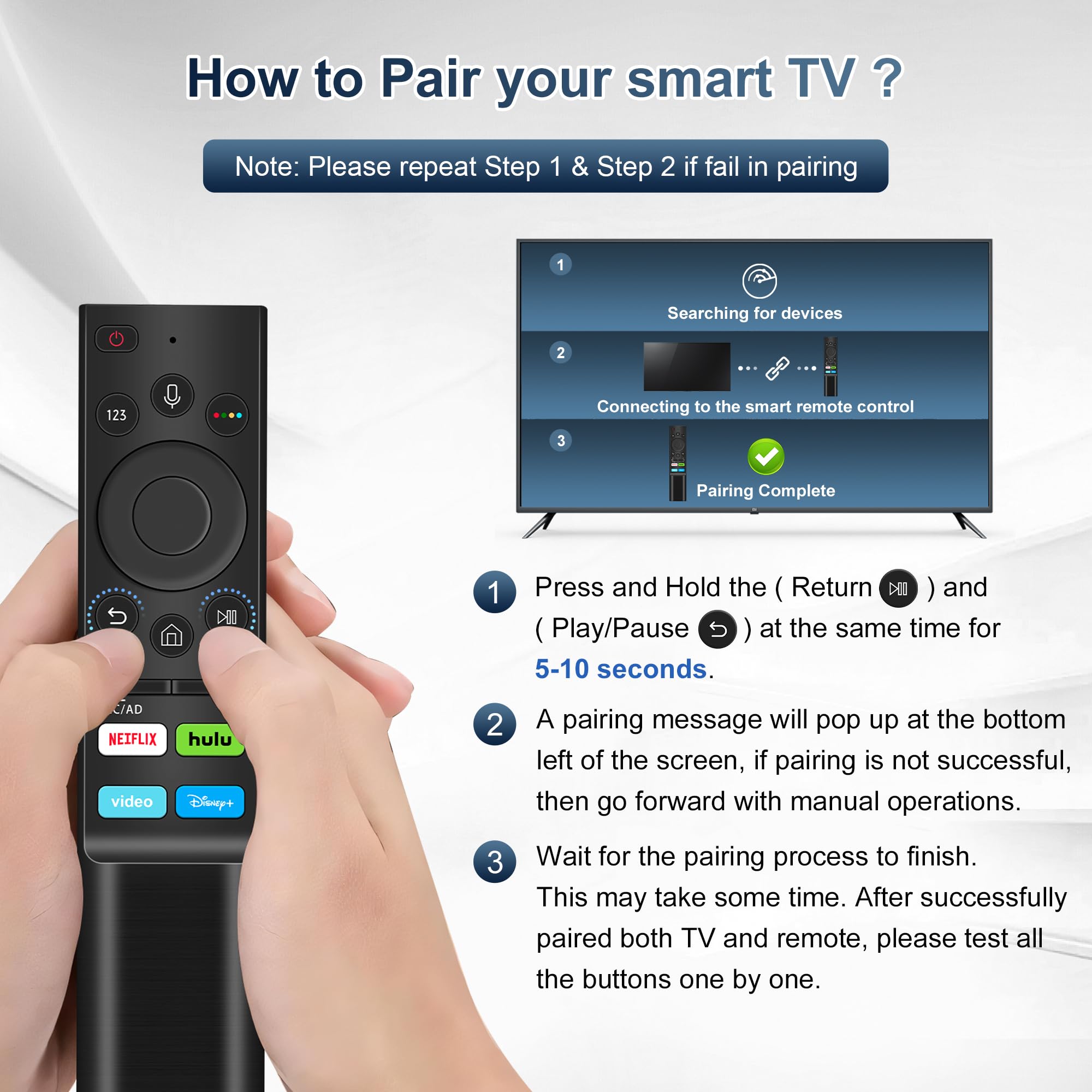 Reemplazo universal de voz para Samsung TV, para todos los mandos a distancia Samsung para Smart TV con control de voz, para Samsung Frame, Crystal 4K UHD, Neo QLED 4K/8K, OLED, QLED Smart TV