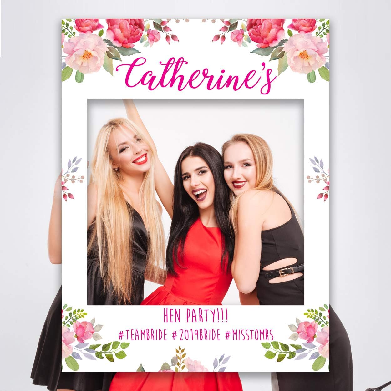 Paper Themes Personalised Hen Do Selfie Frame Party Photo Booth Prop