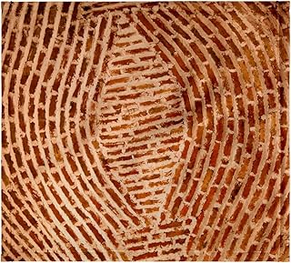 3dRose Orange and White Brick wall, Concentri...