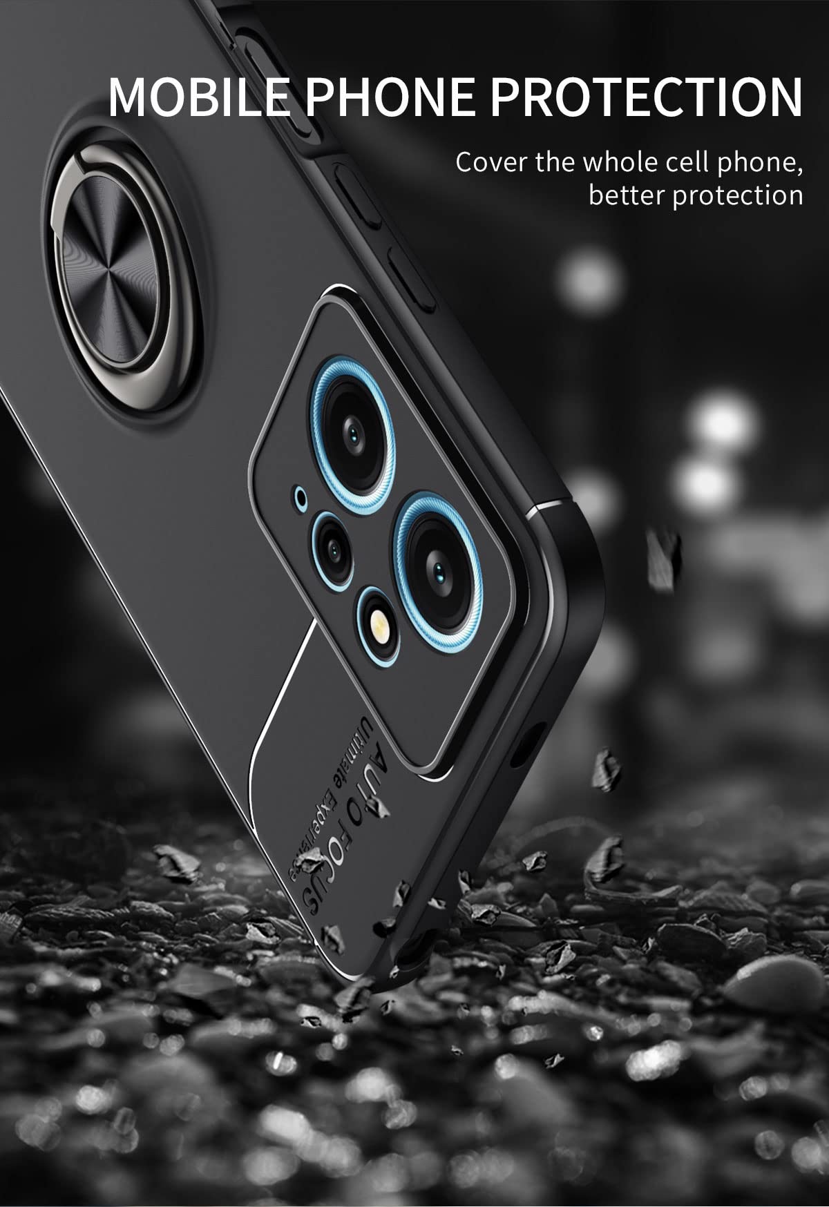 GOKEN Cover per Xiaomi Poco X5 5G / Redmi Note 12 5G, Silicone TPU Custodia, Design in Pelle (Non Pelle), Soft Rubber Protettiva Case, Antiurto Antiscivolo Protezione Shell, Nero
