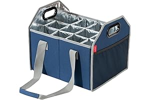 Bottle Wine Carrier Collapsible 12 Bottle Storage Box Reusable Portable Wine Bottle...