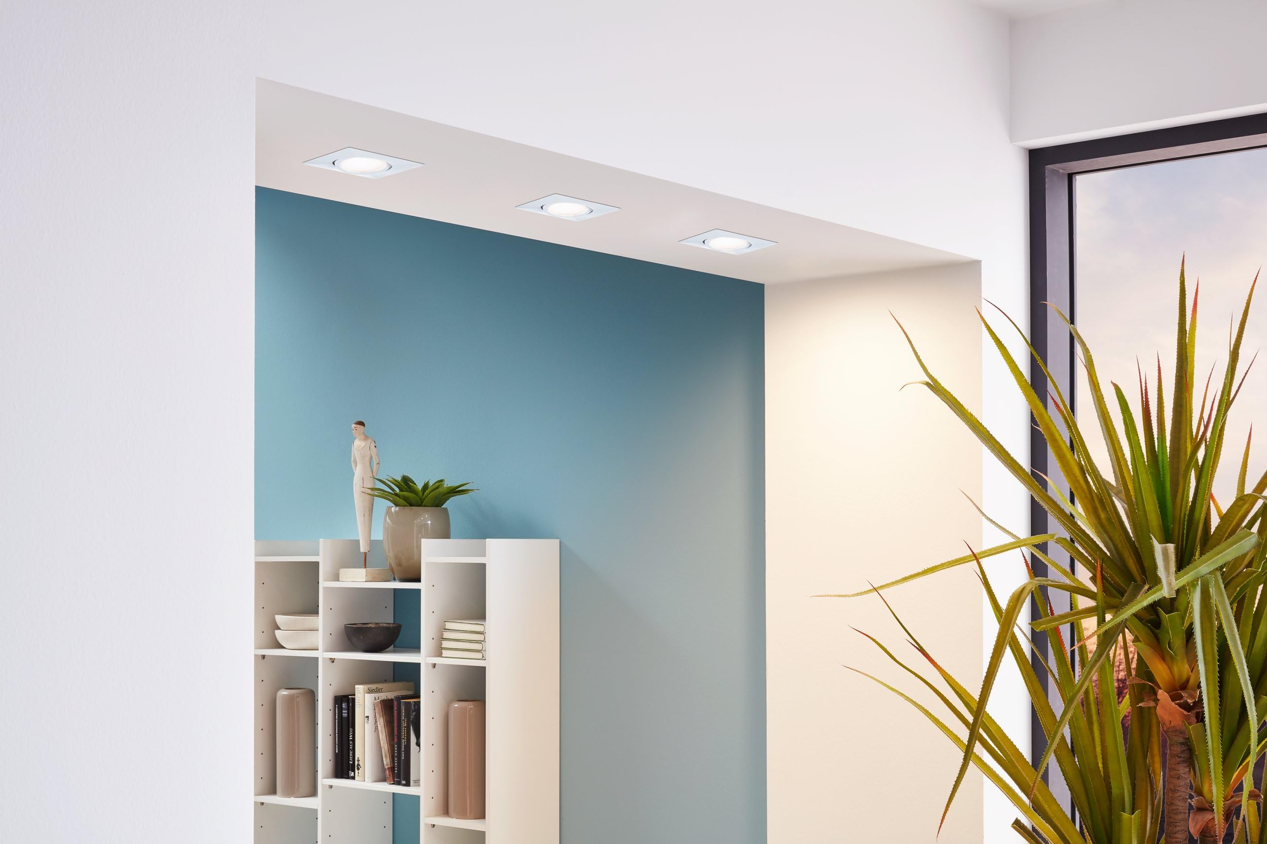Eglo 3-piece Set LED Recessed Spotlights Pineda, LED Spots Made of Plastic, 3 LED Built-in Lights in White - Image 3