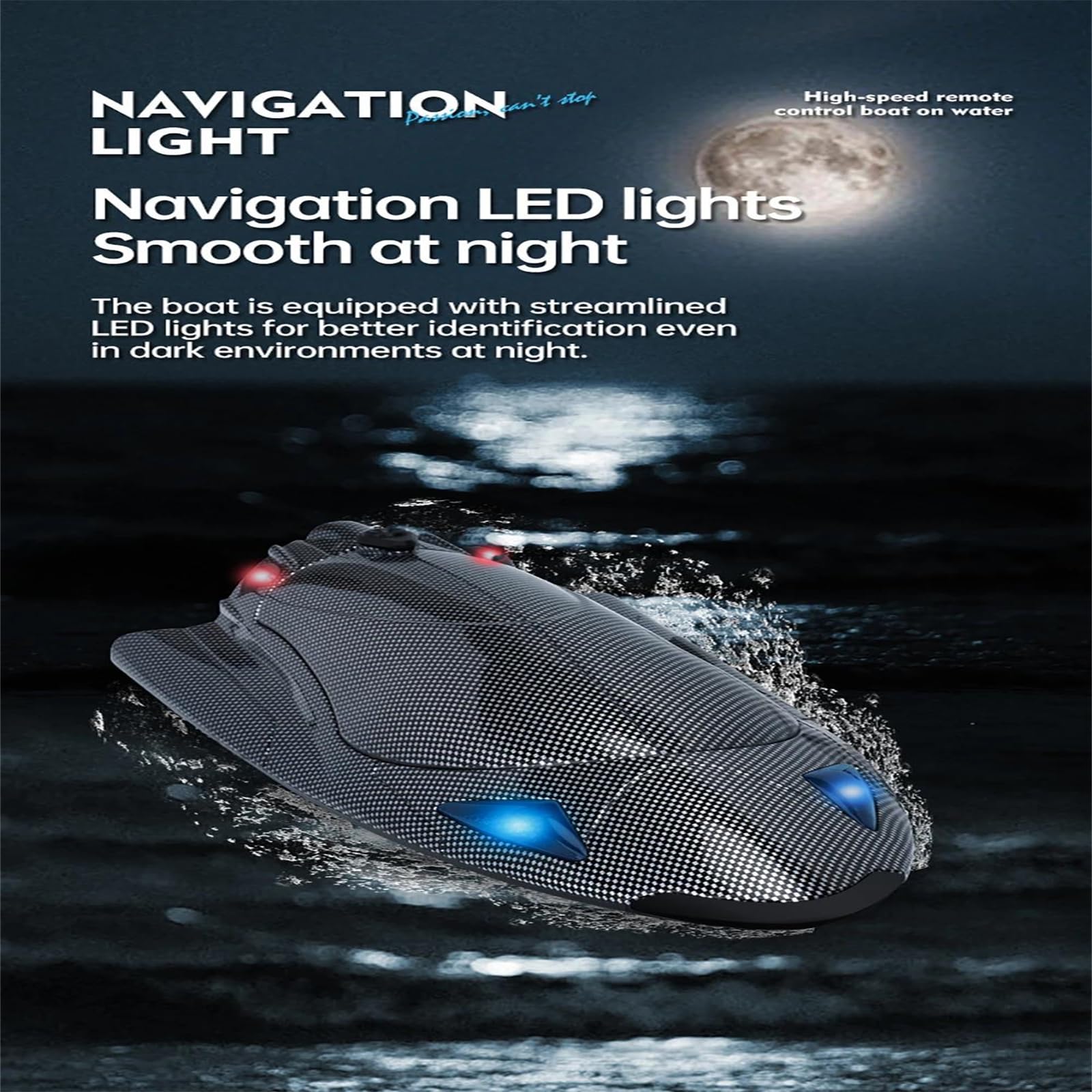 Barca RC ad Alta velocità 2.4G Turbo Jet 40KM/h 120-150M Distanza RC 7.4V 2000mAh 390 Brushed RC Boat per Bambini e Adulti Regalo,Triple Battery