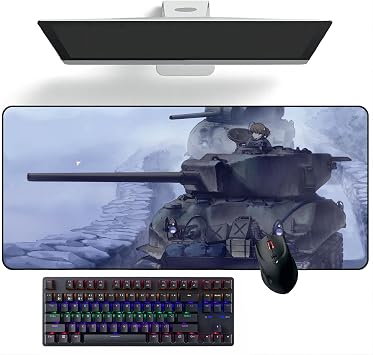 Anime Mouse pad Girls und Panzer Anime Mouse Pads Deskmat Keyboard Mat Large Mouse Pads, 300mm*700mm*3mm