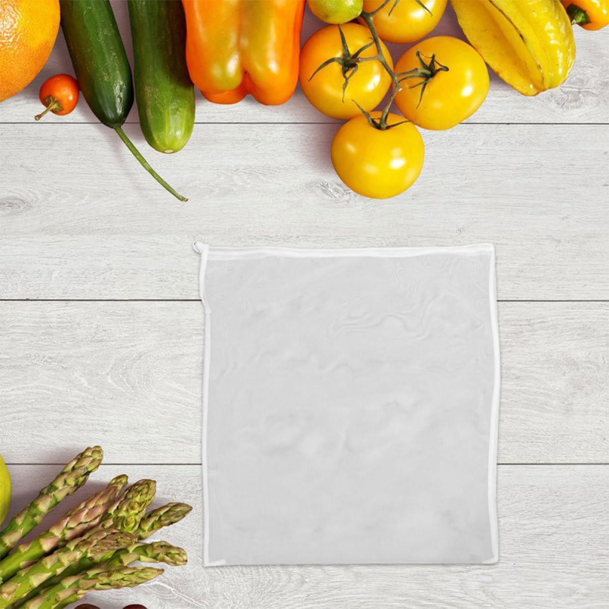 Reusable Wine Filter Bag, Fine Mesh Polyester Drawstring Strainer